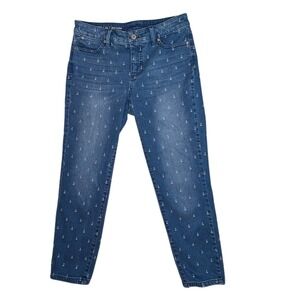 Talbots Jeans Womens 6P Blue Flawless Slim Ankle Anchor Nautical